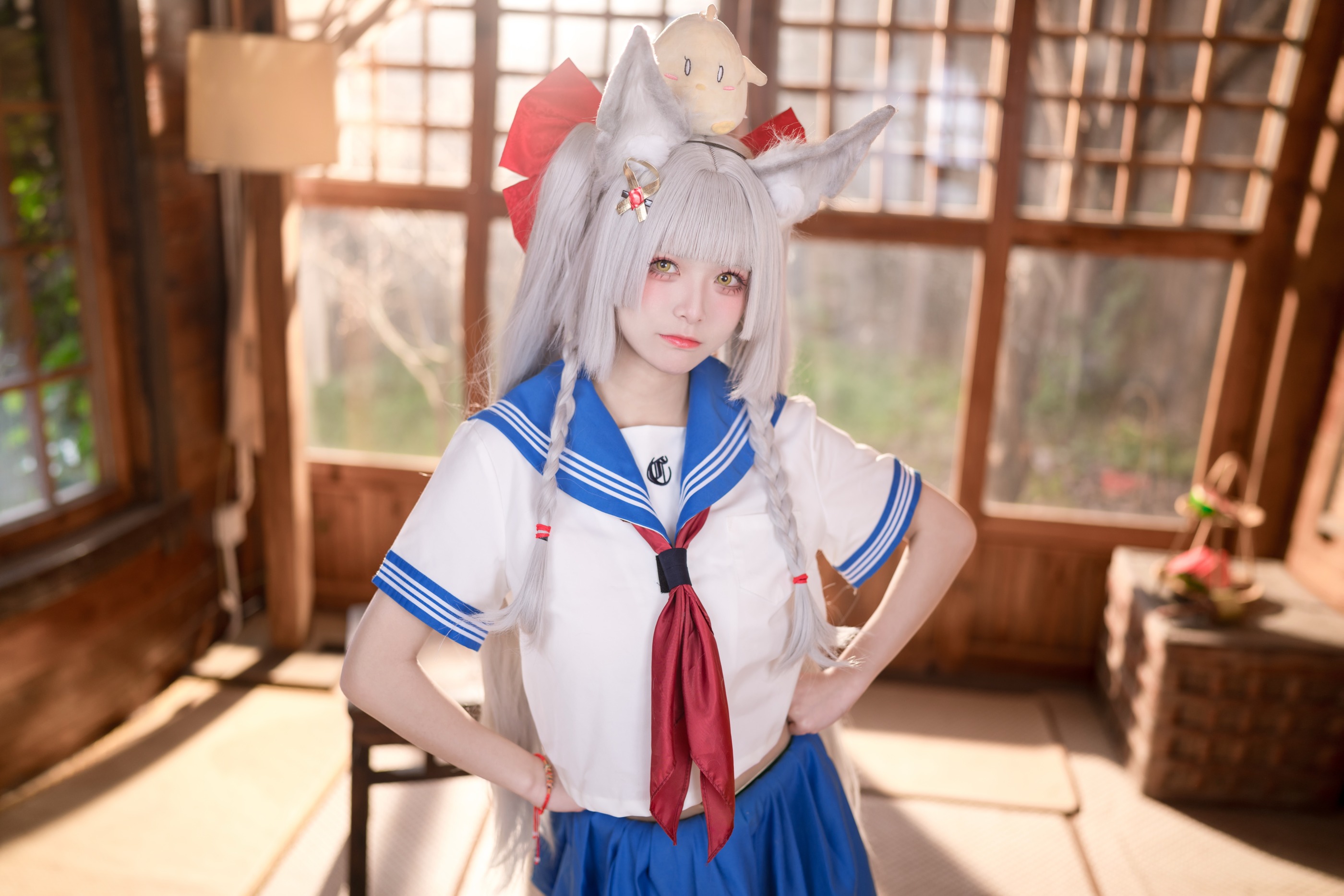 图片[1]-九柒喵 – NO.022 朝凪 JK (碧蓝航线)[37P]-XikXak
